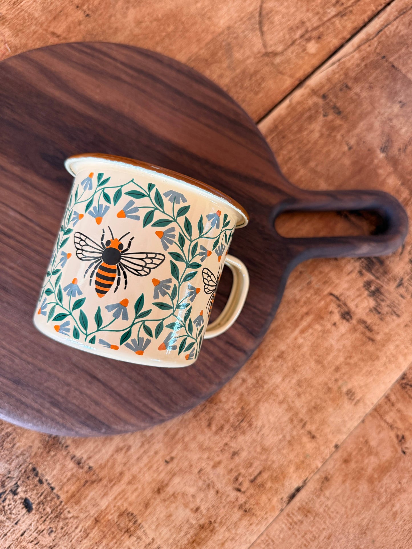 Enamel 16oz Coffee & Camp Mug-Honeybee