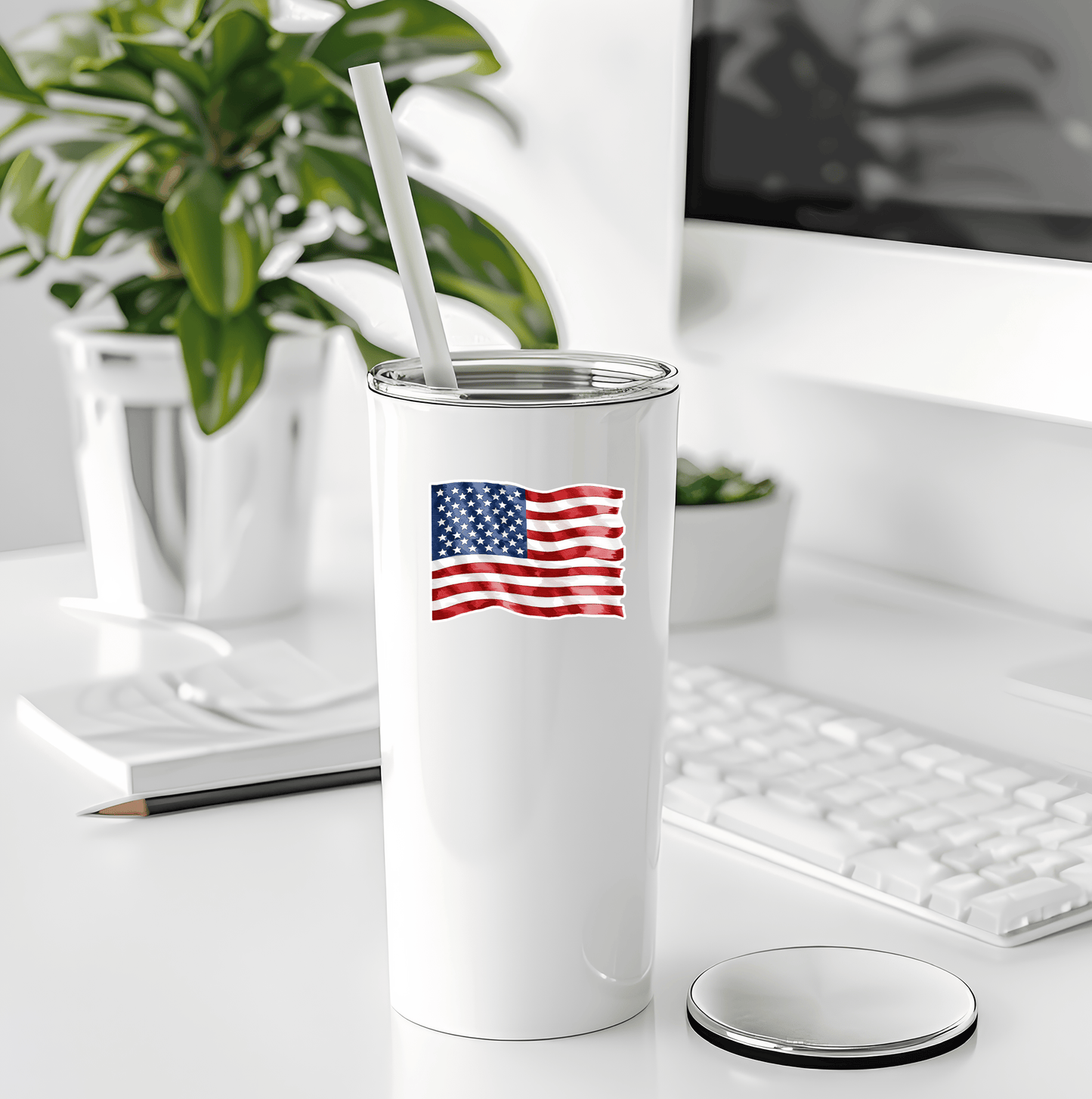 US Waving Flag Sticker