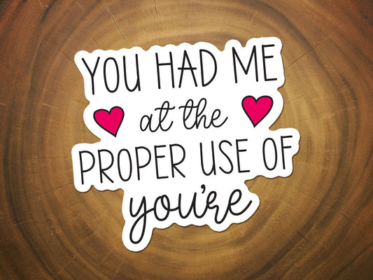 Grammar Sticker | You're | Funny Sticker | Waterproof Vinyl
