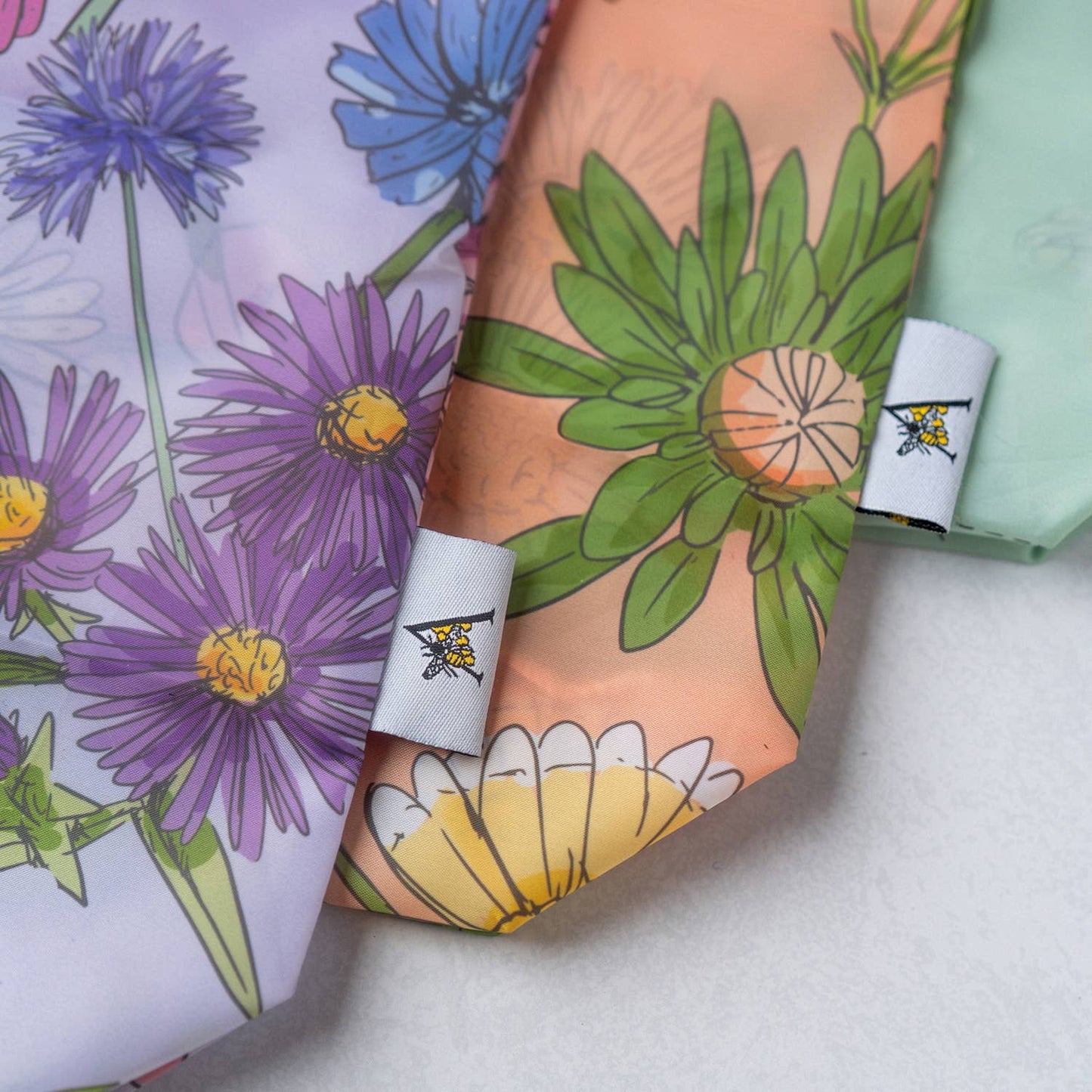Reusable Tote Bag - Purple Wildflowers for Summer Markets