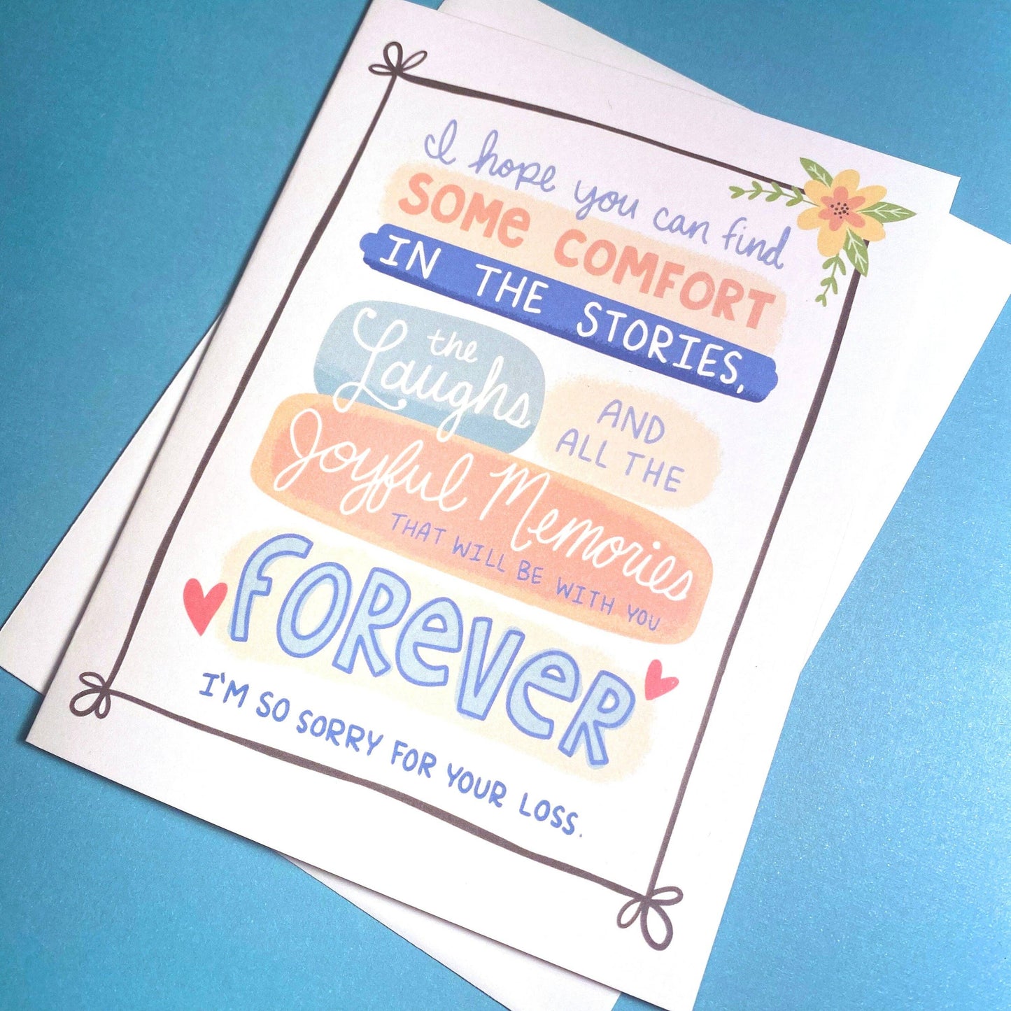 Heartfelt Sympathy Card: Comfort and Memories