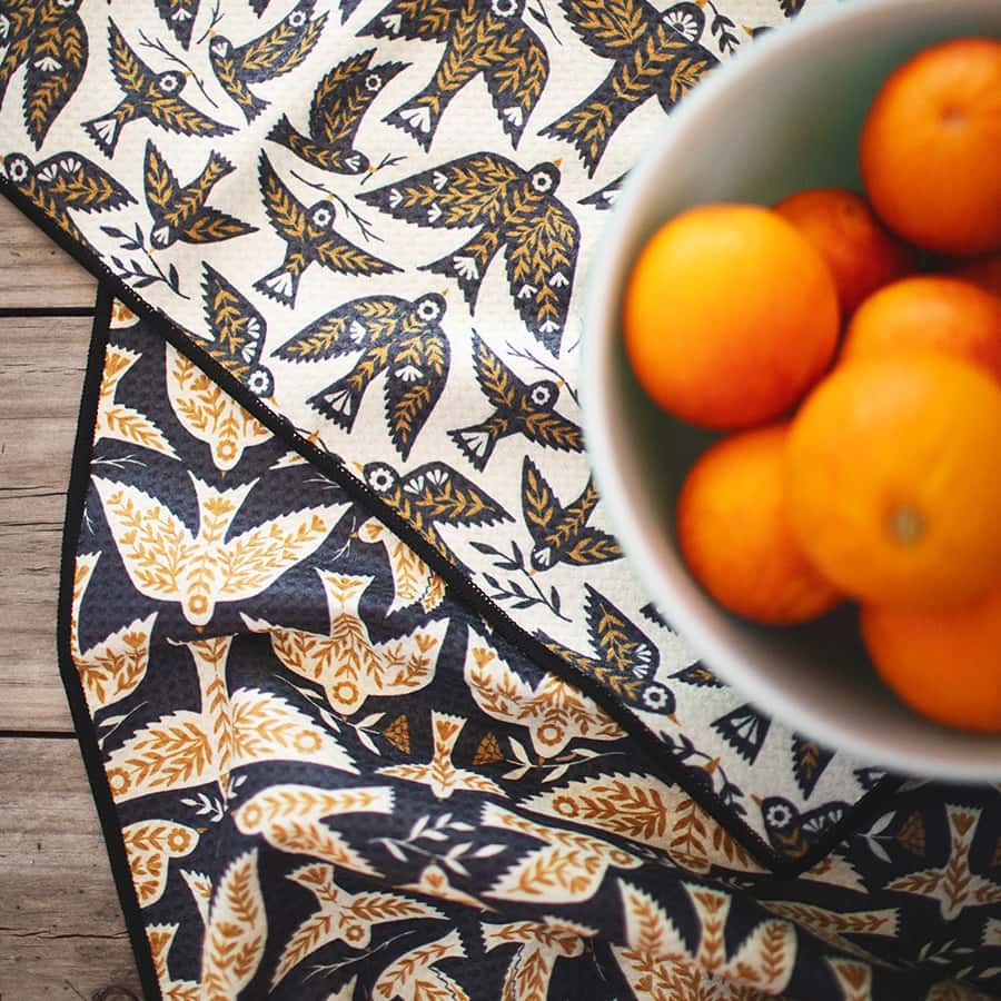 Kitchen Tea Towel Quick Dry-Songbird