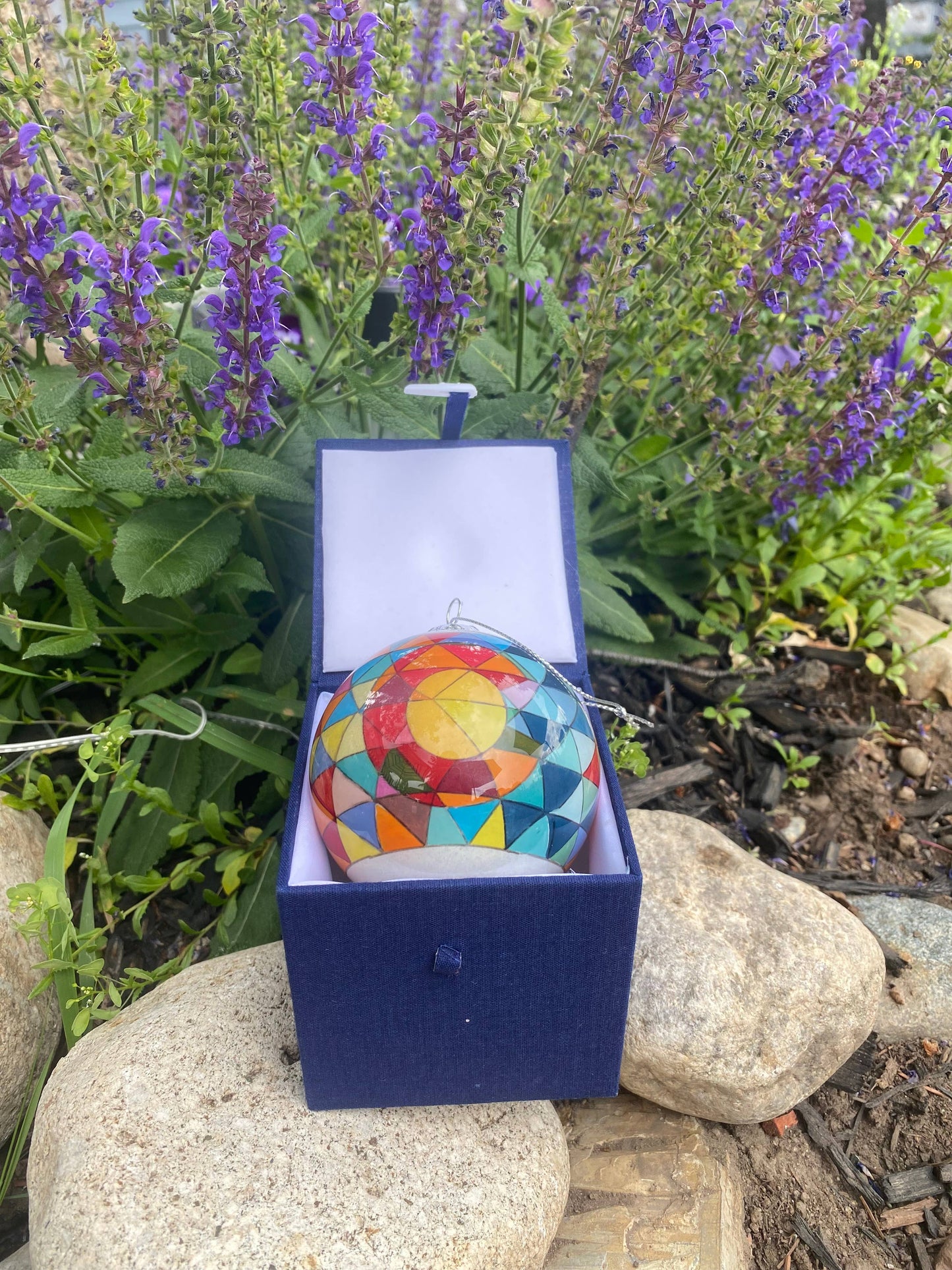 Colisco Colorado Triangle Hand Painted Glass Ornament