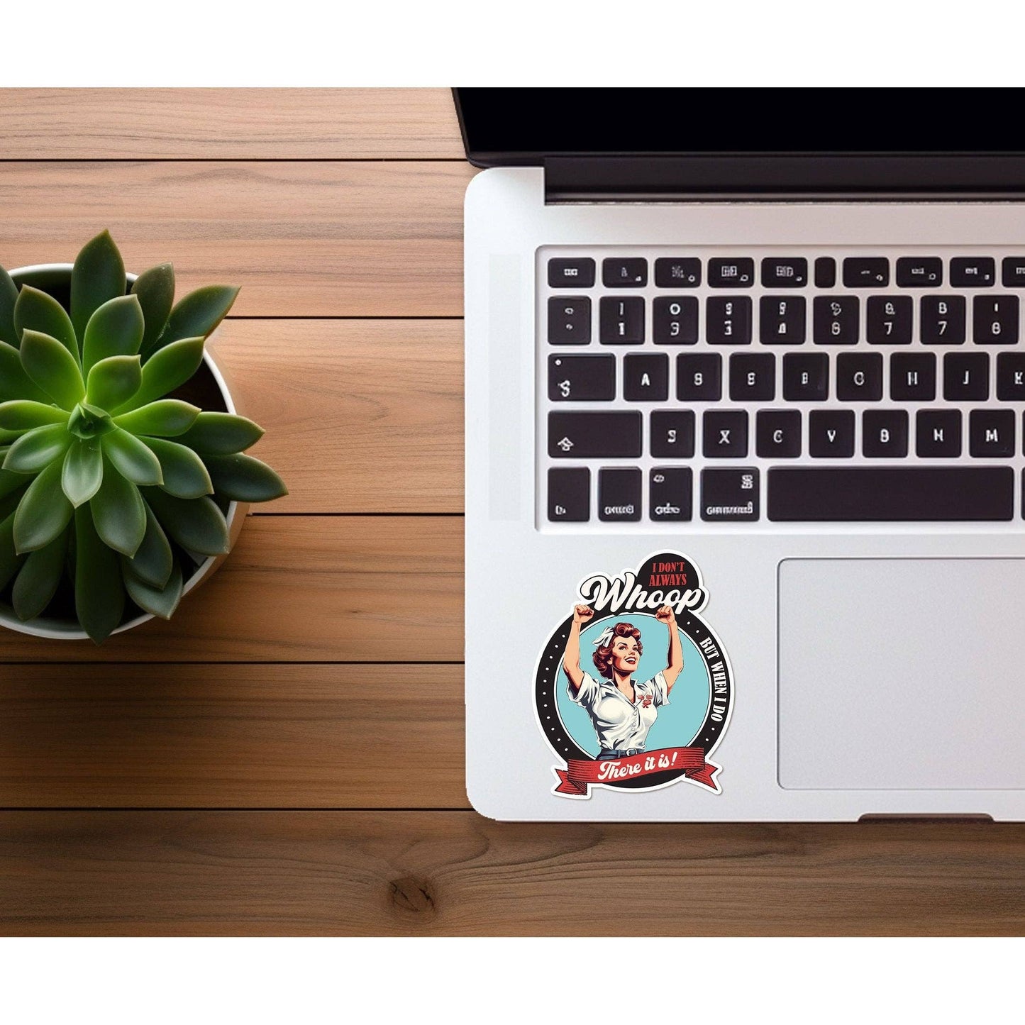 Whoop There It Is | Funny Sticker | Vintage Woman | Vinyl