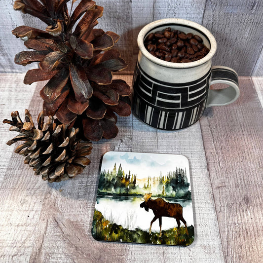 Lakeside Moose Coaster set with cork backing