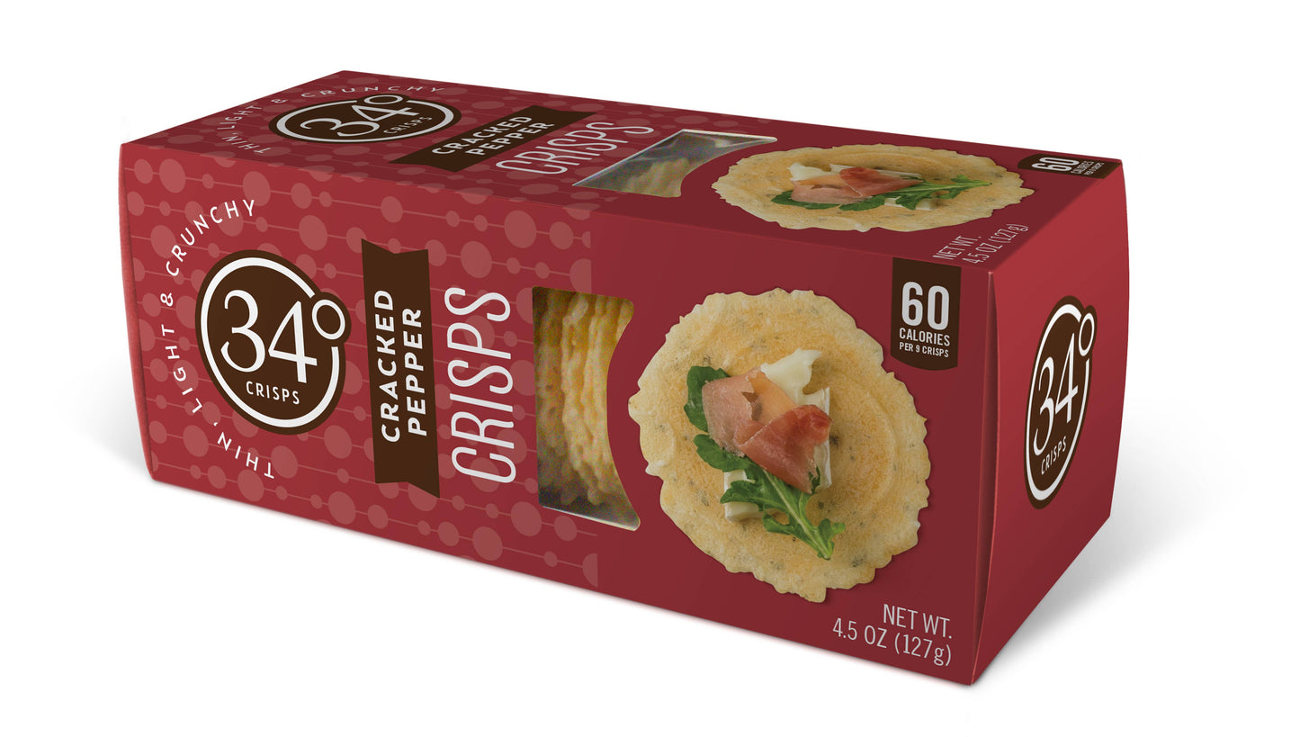 Cracked Pepper Crisps- Entertaining Cracker- 12CT