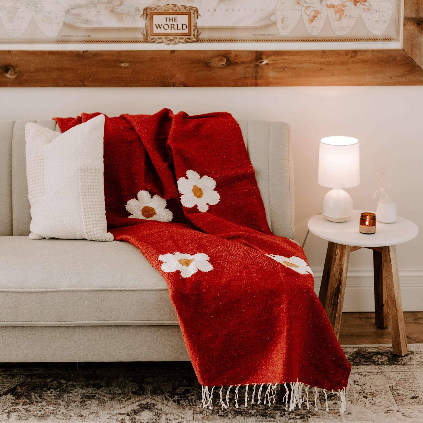 Handwoven Throw Blanket-Lazy Daisy