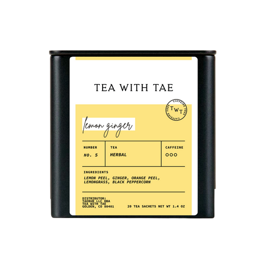 Lemon Ginger Herbal Tea Gift Tin (20 tea bags)