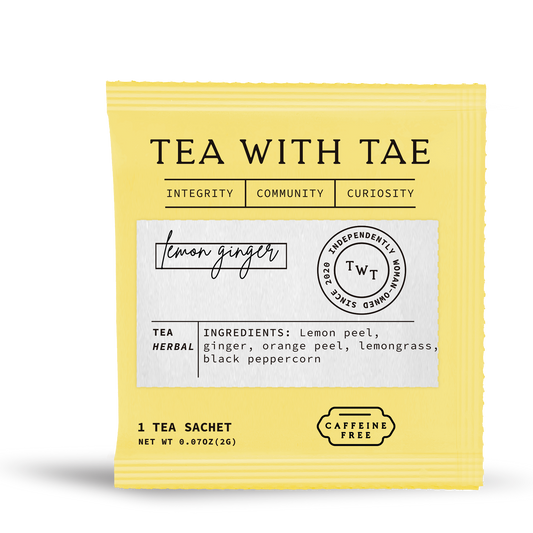 Lemon Ginger Herbal Tea - Individually Wrapped Tea Bag - The Localist