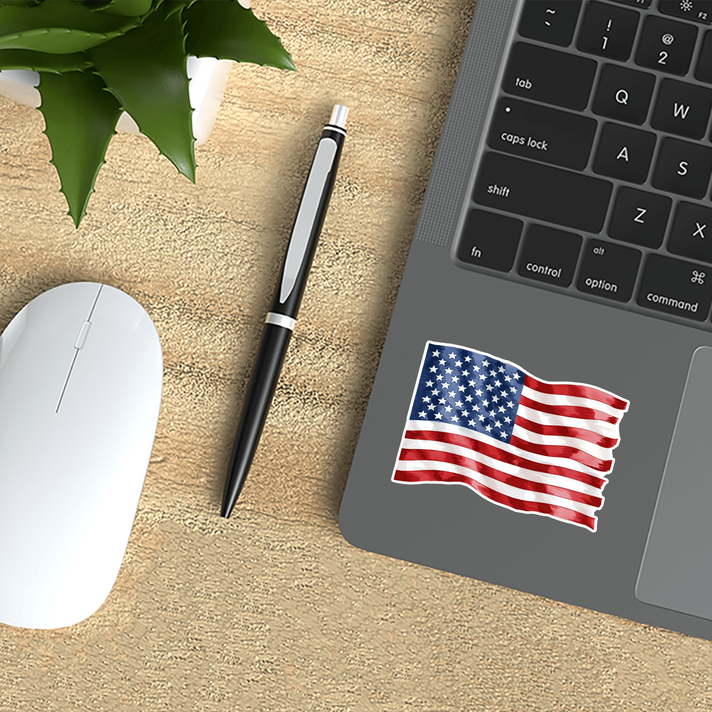 US Waving Flag Sticker