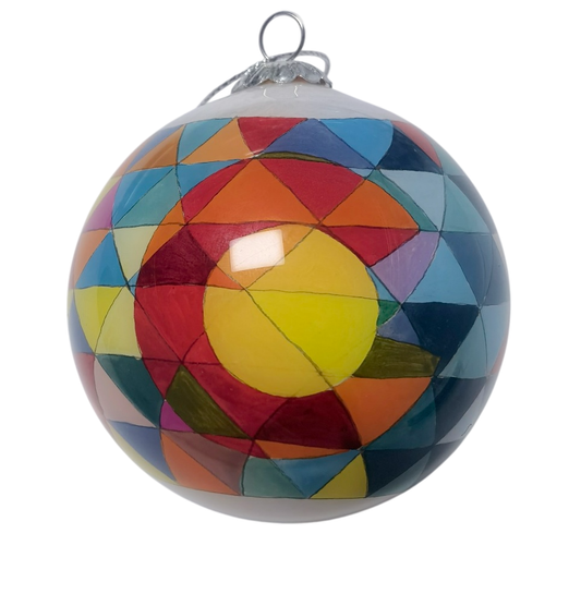 Colisco Colorado Triangle Hand Painted Glass Ornament