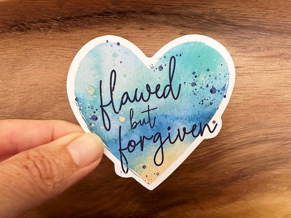 Flawed But Forgiven | Christian Sticker | Waterproof Vinyl