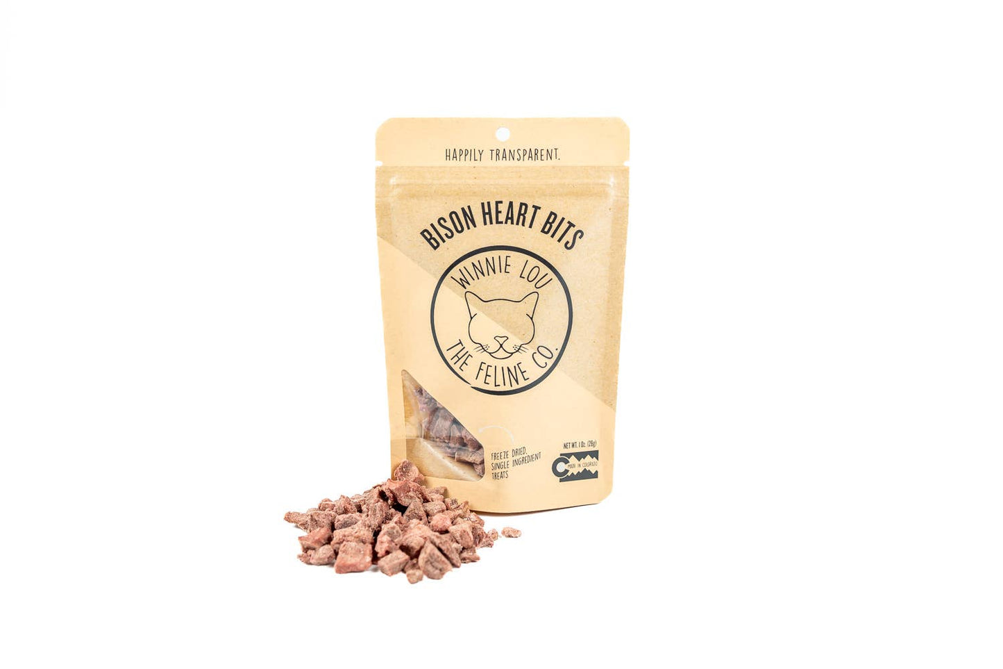 Bison Heart Bits - Cat Treats