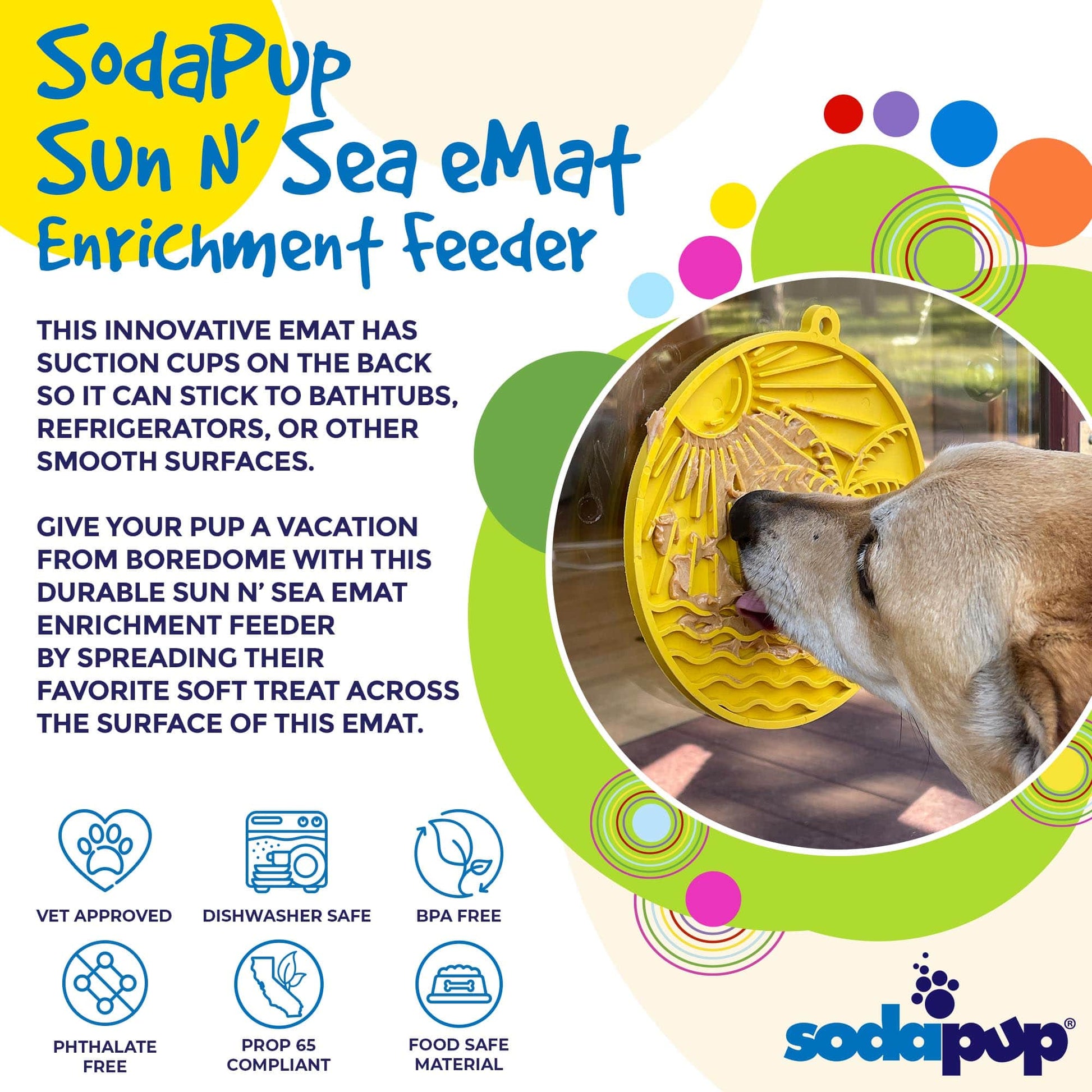 Sun n' Sea eMat Enrichment Lick Mat With Suction Cups - The Localist