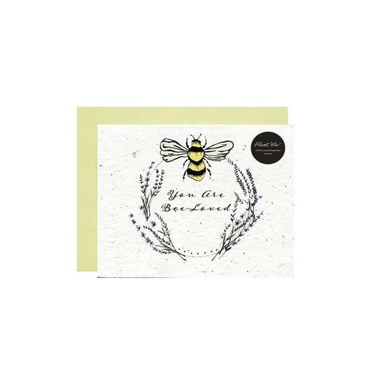 "You are Bee-Loved" Plantable Seed Greeting Card