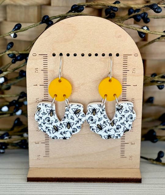 Bee Earrings, Spring Bubble Bee Earrings - The Localist