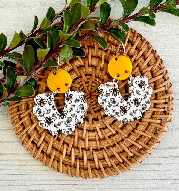 Bee Earrings, Spring Bubble Bee Earrings - The Localist