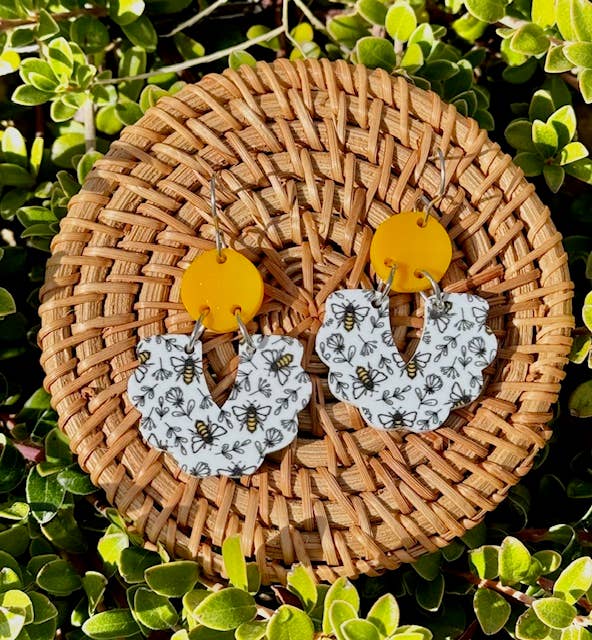 Bee Earrings, Spring Bubble Bee Earrings - The Localist