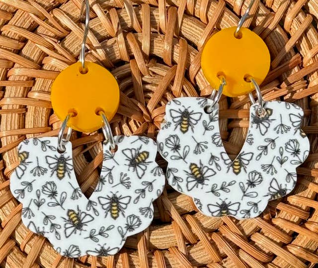 Bee Earrings, Spring Bubble Bee Earrings - The Localist