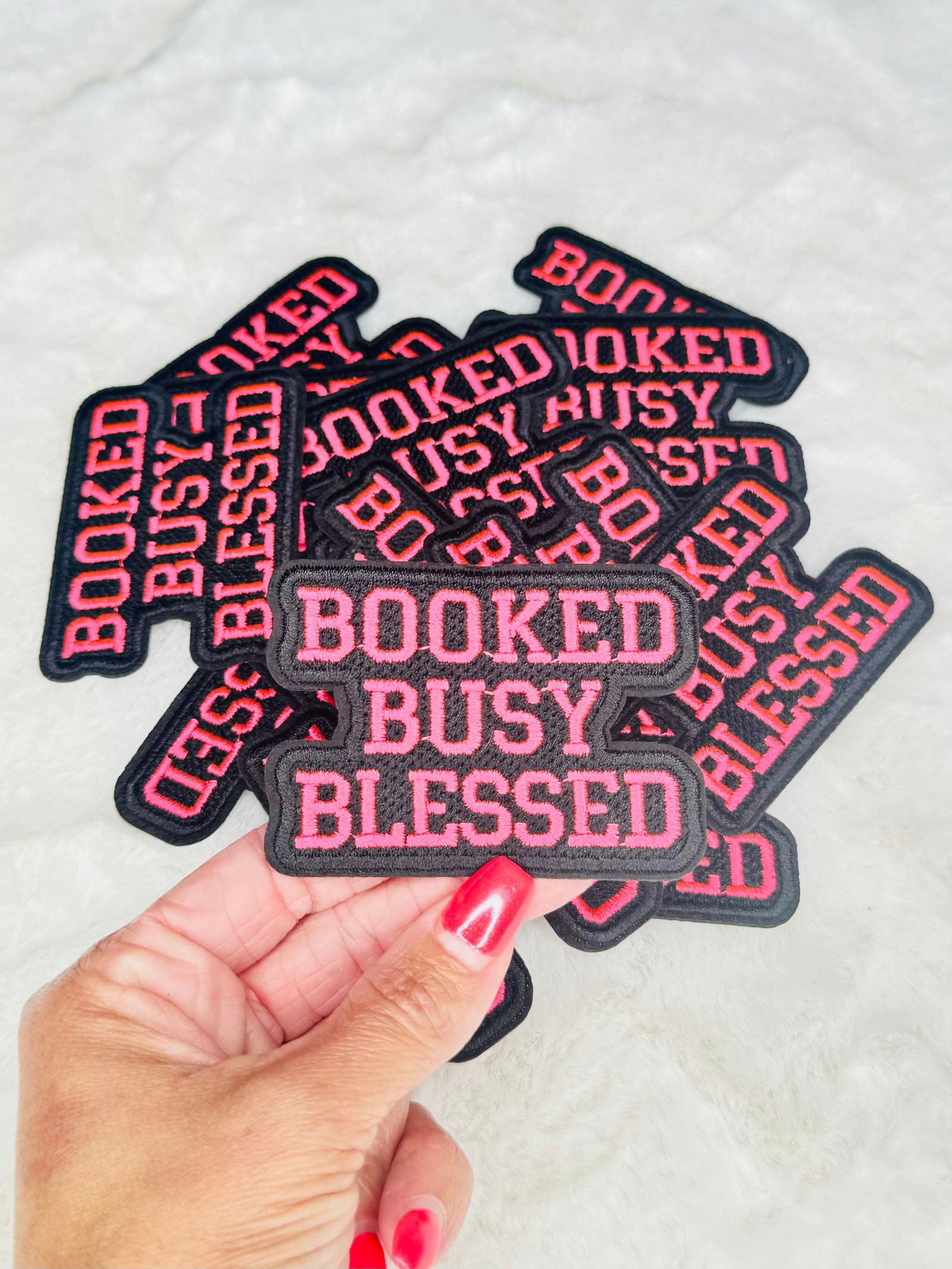 Booked Busy Blessed Embroidered Patch - The Localist