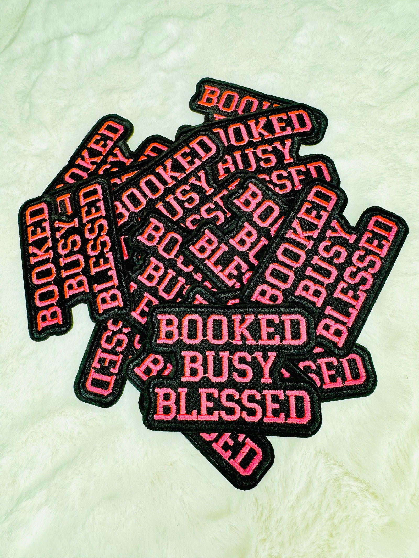 Booked Busy Blessed Embroidered Patch - The Localist