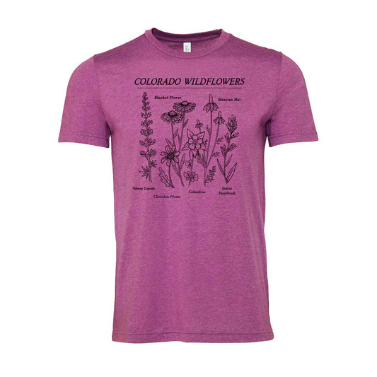 Colorado Wildflowers Unisex Tee - Magenta