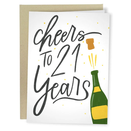 "Cheers to 21 Years" Greeting Card - The Localist