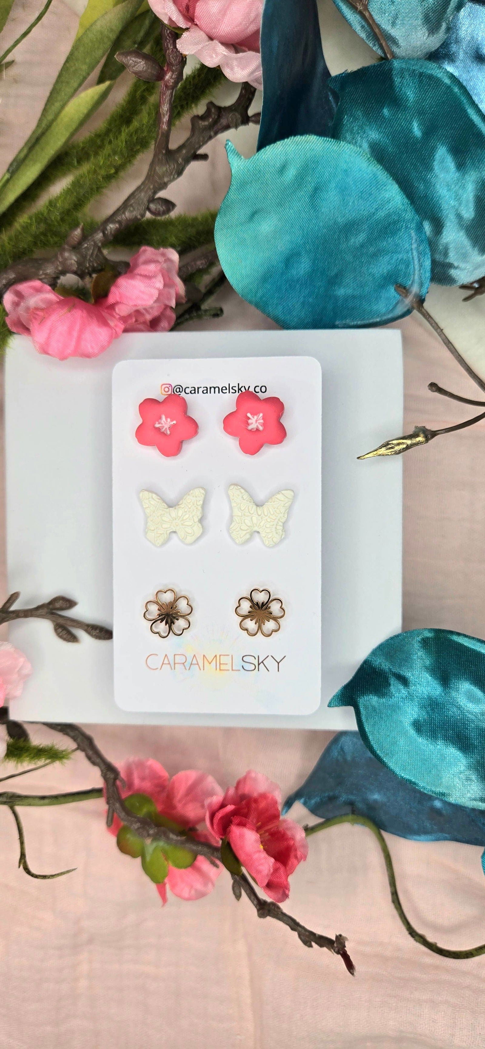 Cherry Blossom Flower Stud Pack - The Localist