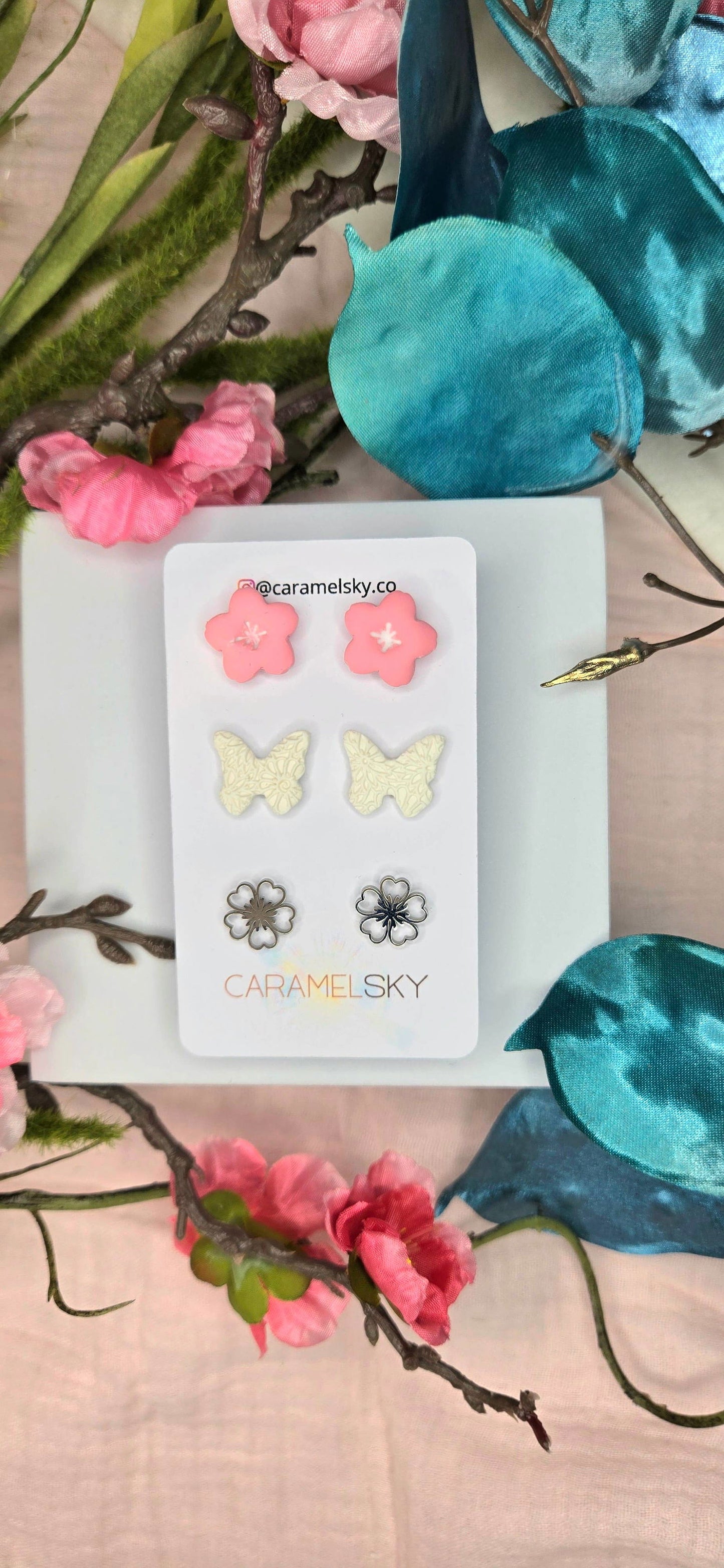 Cherry Blossom Flower Stud Pack - The Localist