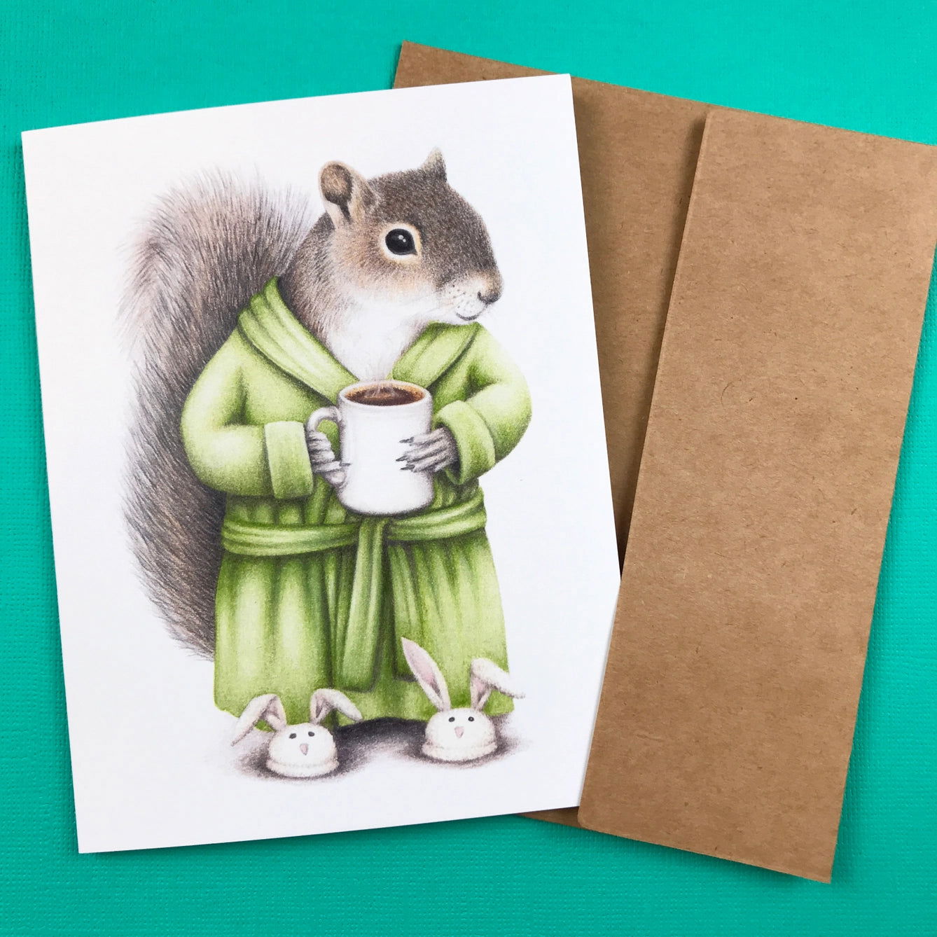 "Squirrel with Coffee" Greeting Card - The Localist