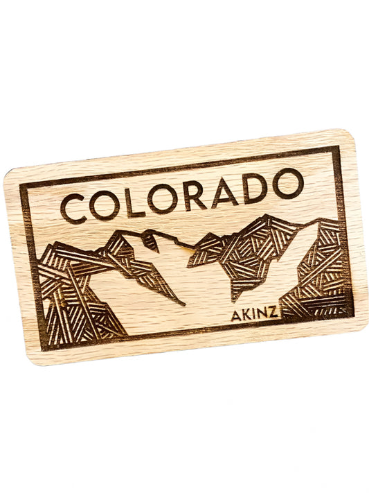 Colorado Mountains Wood Magnet - The Localist