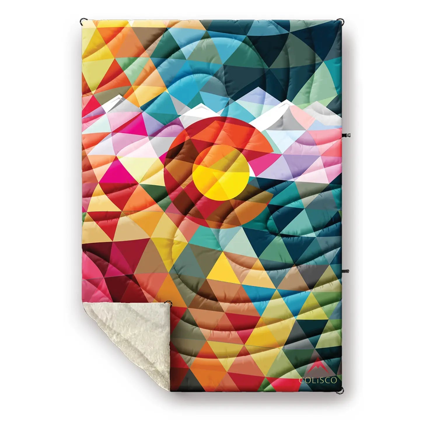 Colorado Triangles Camping Blankets - Sherpa Back - The Localist