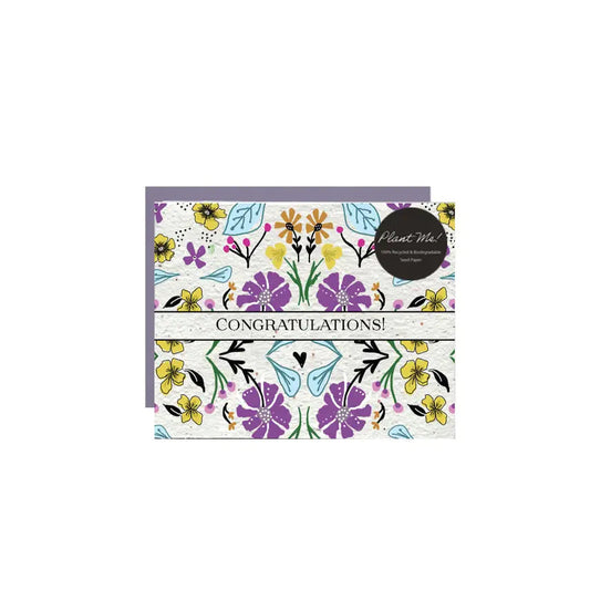 "Congratulations" Plantable Seed Greeting Card - The Localist
