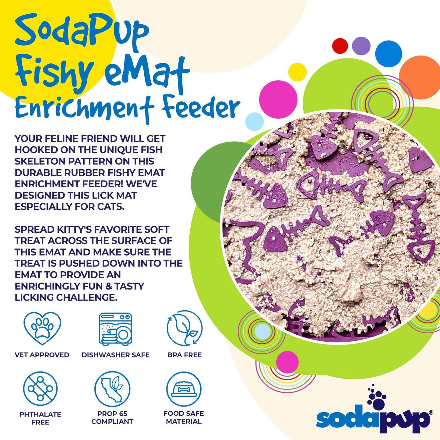Fishy Design eMat Enrichment Lick Mat - small from SodaPup - The Localist