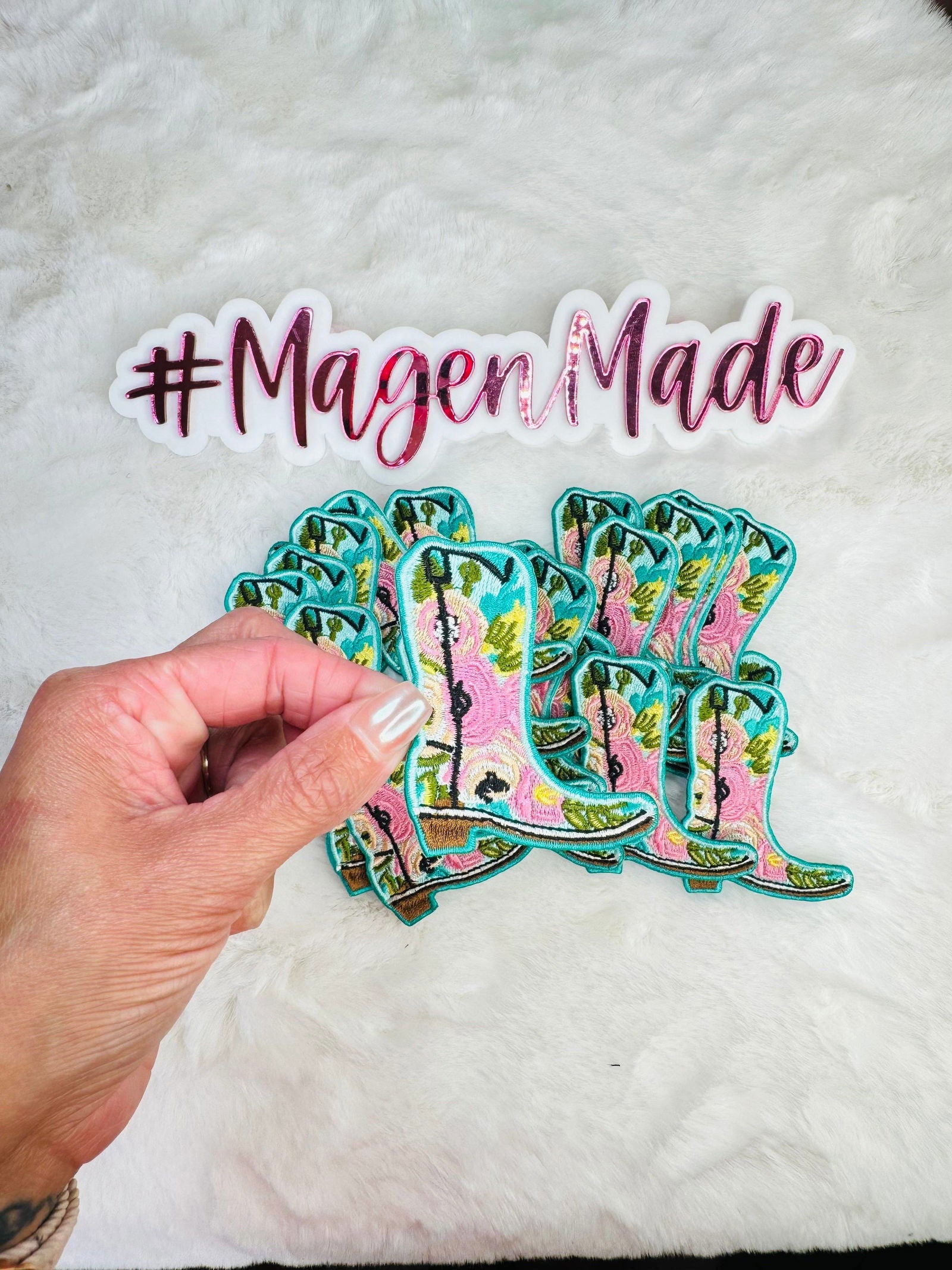 Floral Boot Embroidered Patch - The Localist