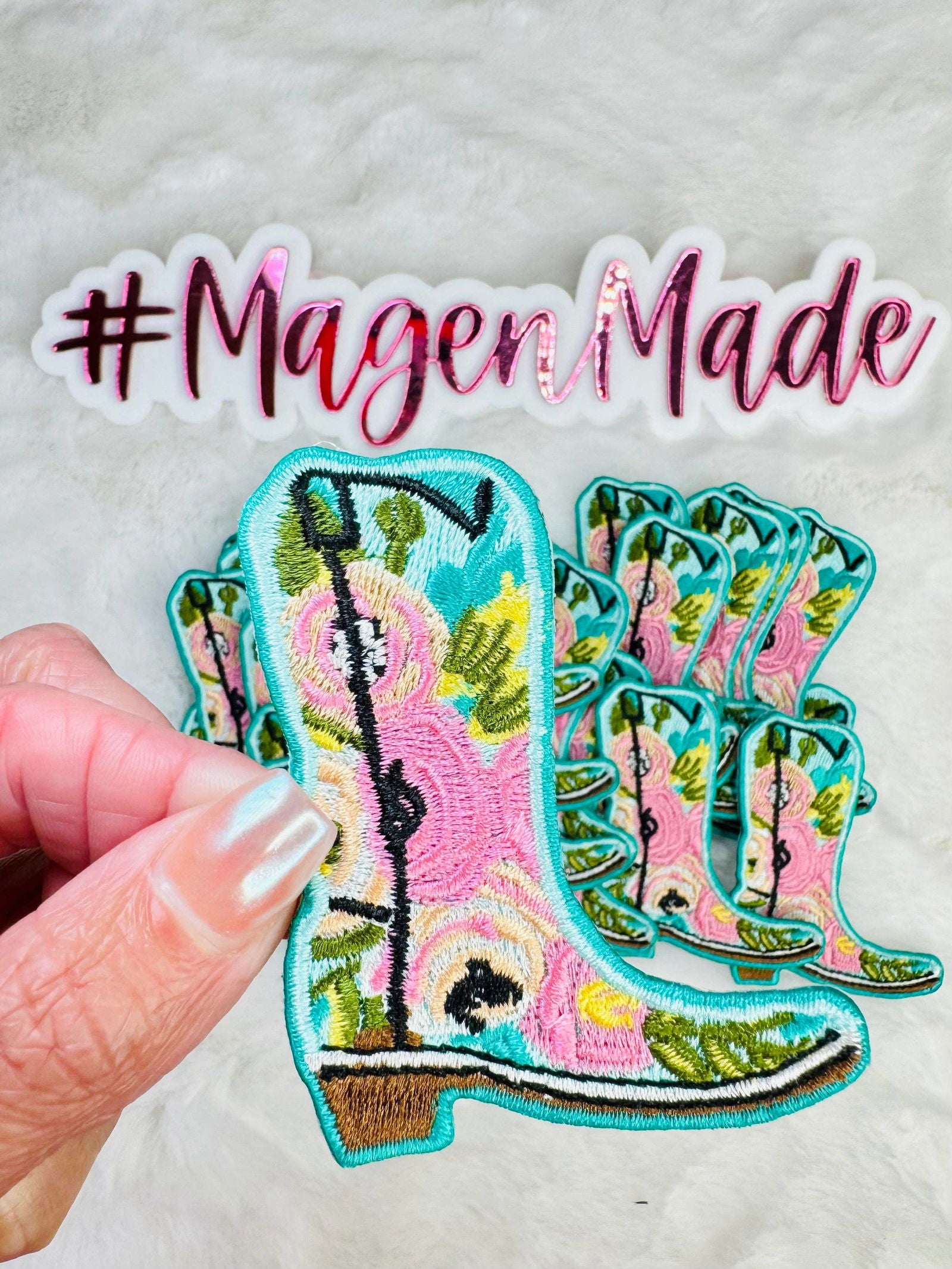 Floral Boot Embroidered Patch - The Localist