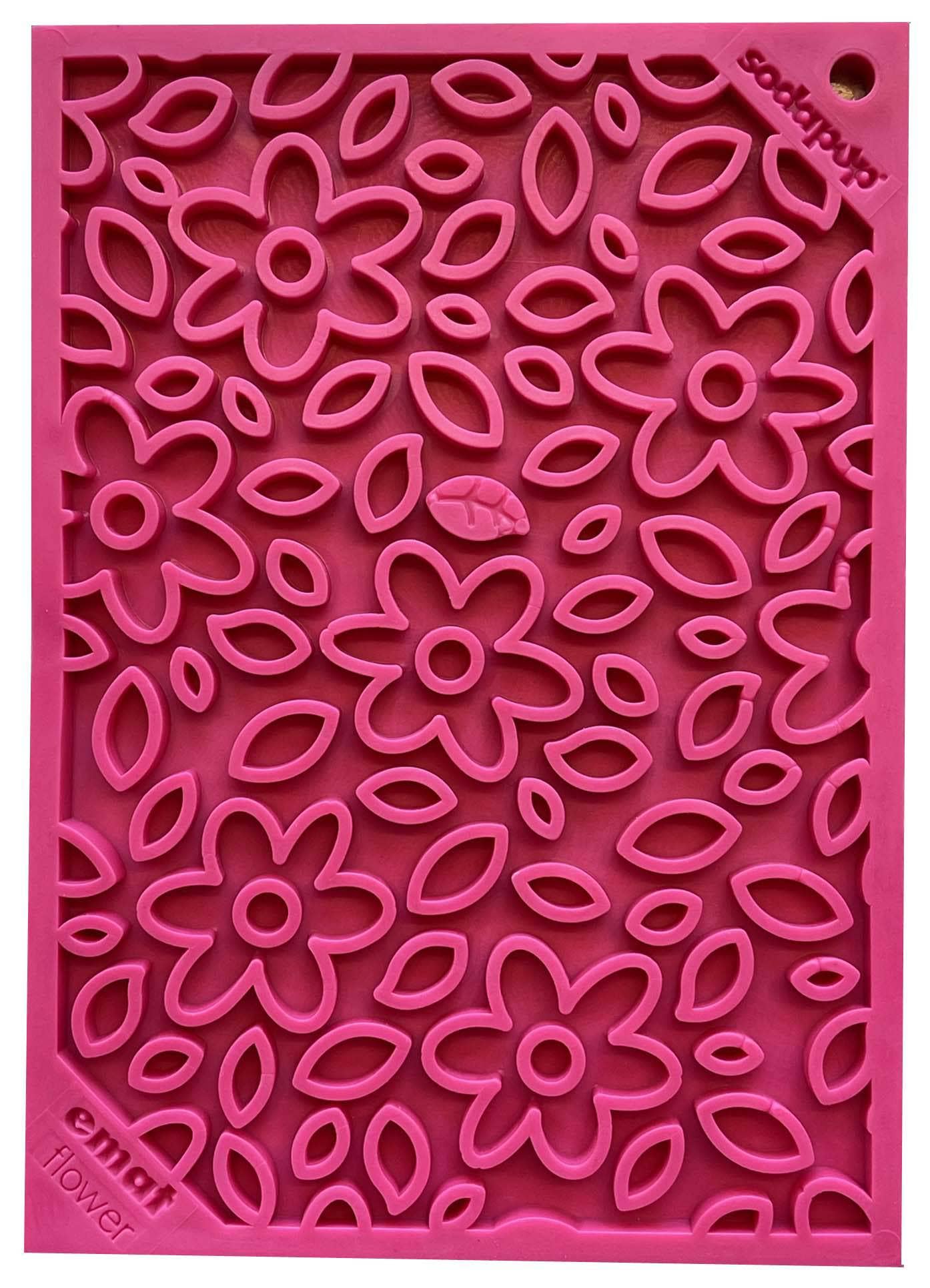 Flower Power Design eMat Enrichment Lick Mat - Pink from SodaPup - The Localist