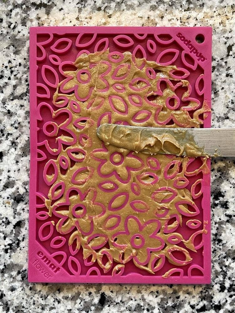 Flower Power Design eMat Enrichment Lick Mat - Pink from SodaPup - The Localist