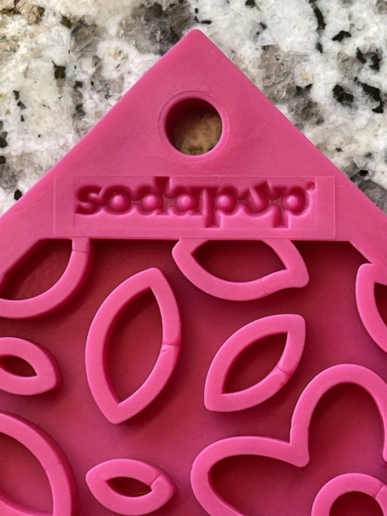 Flower Power Design eMat Enrichment Lick Mat - Pink from SodaPup - The Localist