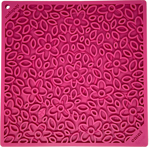 Flower Power Design eMat Enrichment Lick Mat - Pink from SodaPup - The Localist