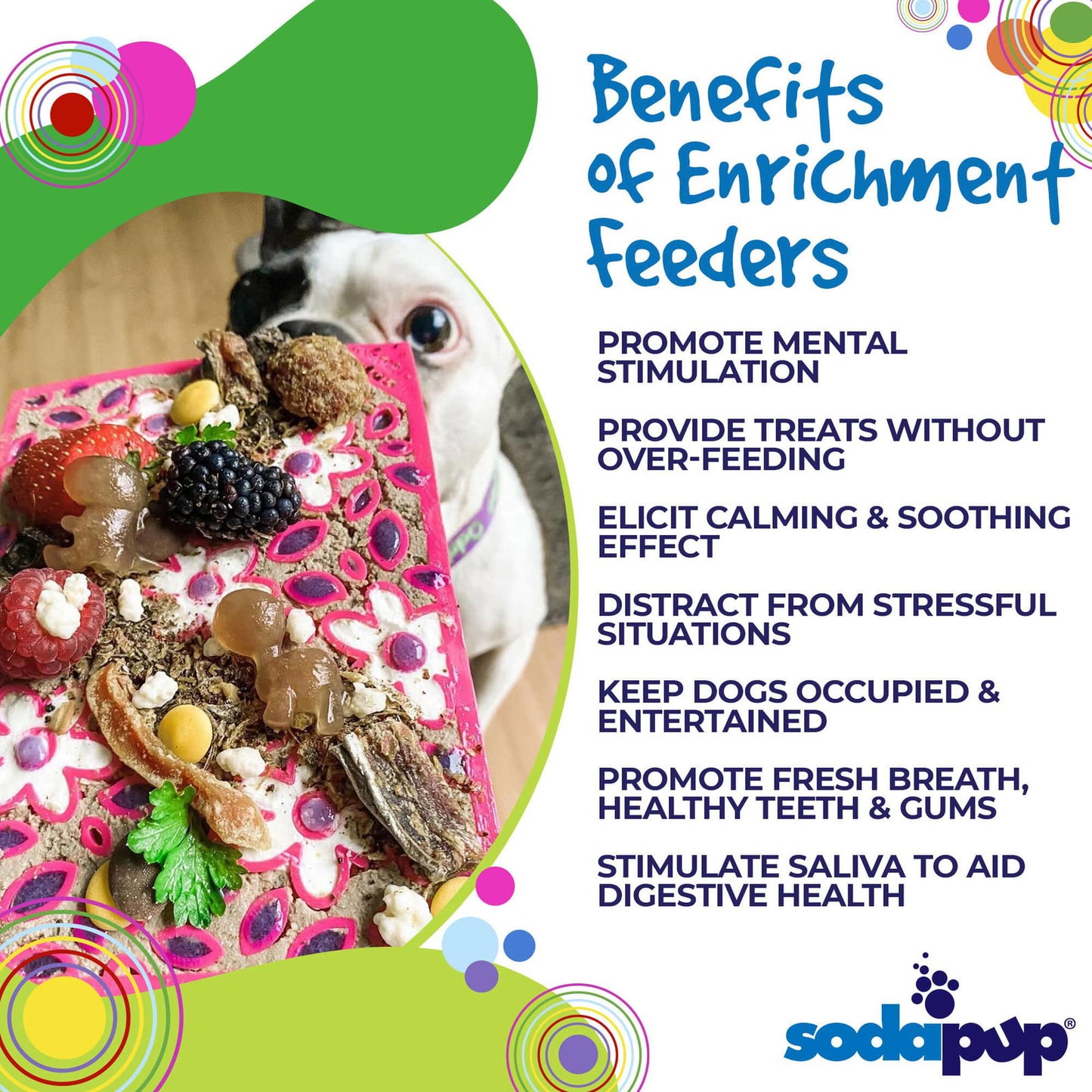 Flower Power Design eMat Enrichment Lick Mat - Pink from SodaPup - The Localist
