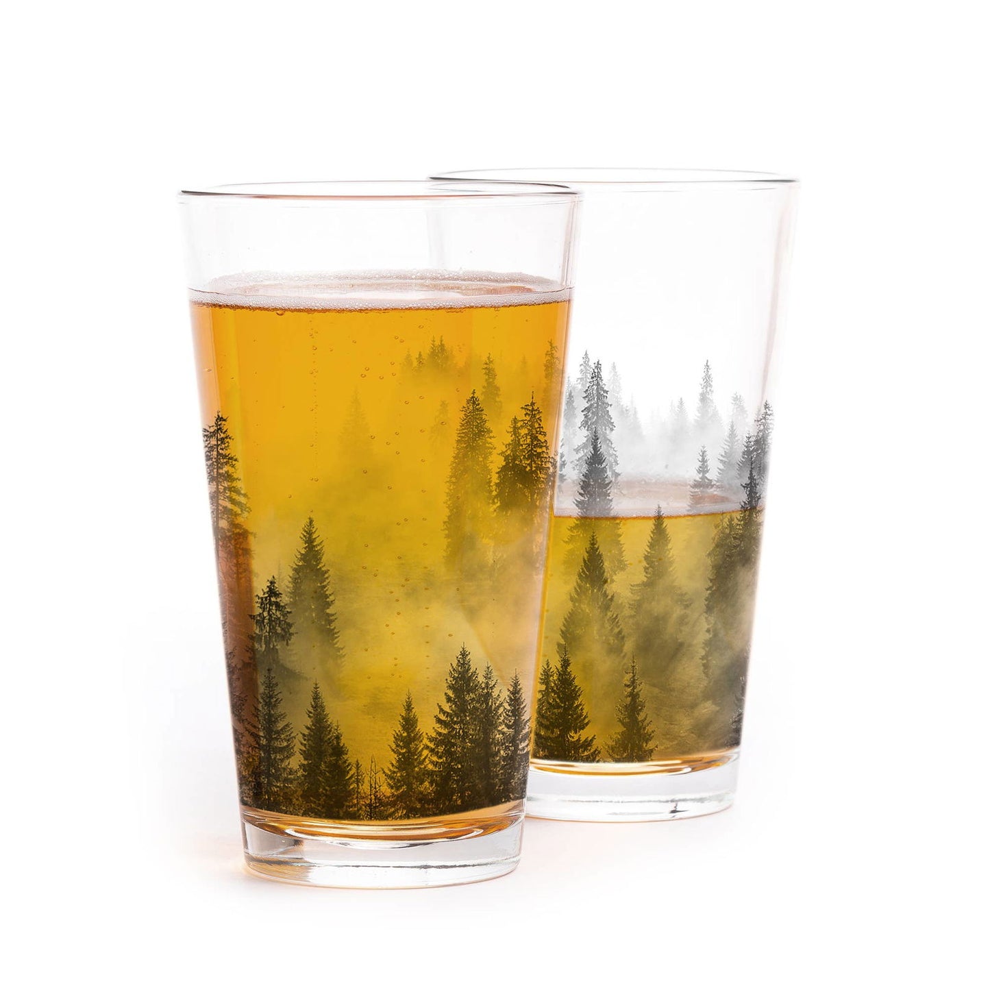 Forest and Clouds Pint Glasses - The Localist