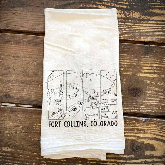 Fort Collins Seasons Tea Towel - The Localist