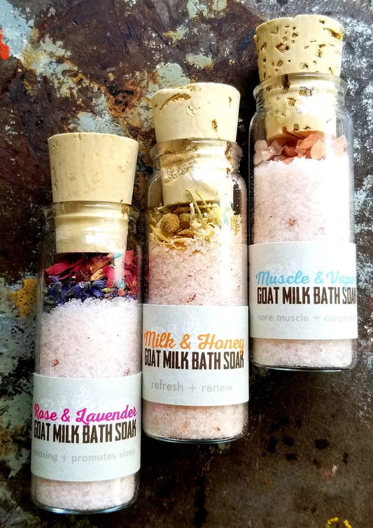 Goat Milk Bath Soak Vials - The Localist