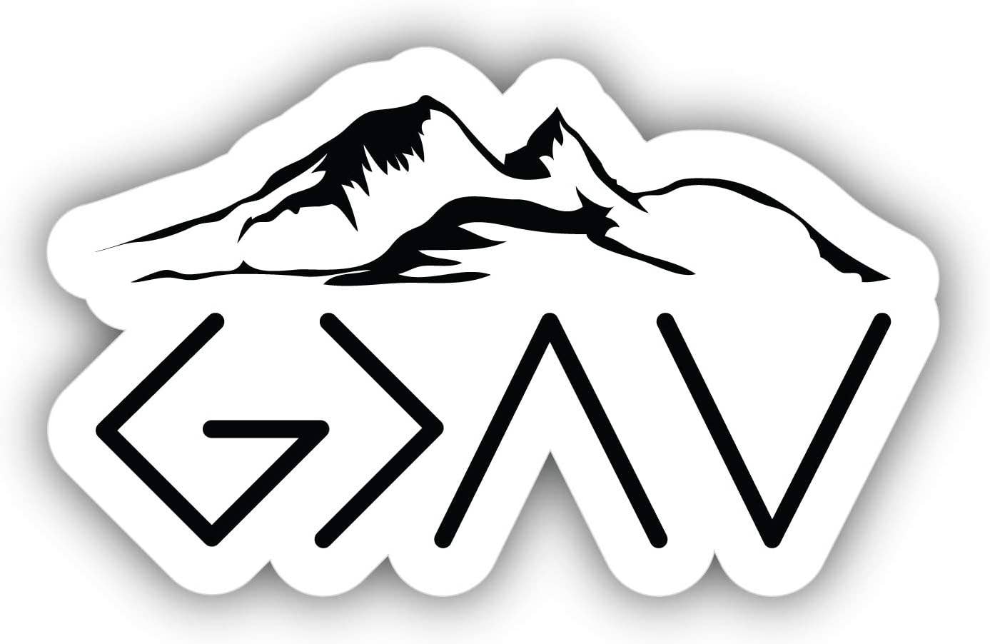 God is Greater Than The Highs and Lows Waterproof Sticker - The Localist