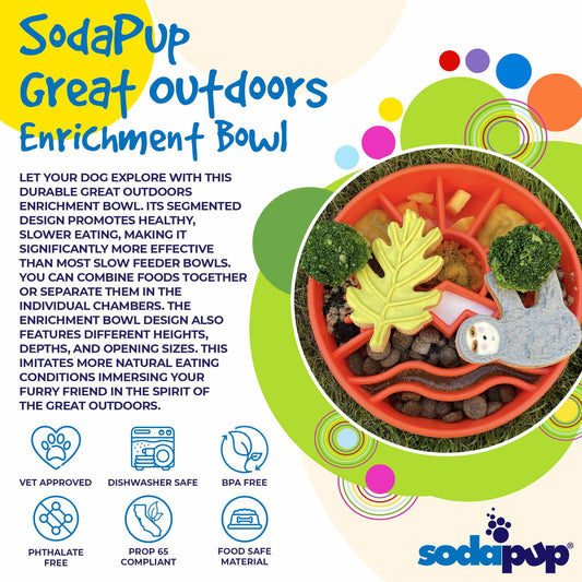 Great Outdoors Design eBowl Enrichment Slow Feeder Bowl for dogs from SodaPup - The Localist