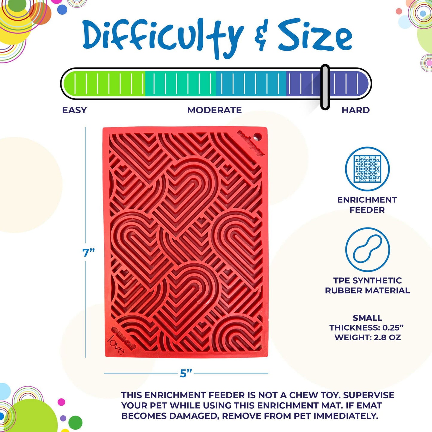 Heart Design Valentine Enrichment Lick Mat - The Localist