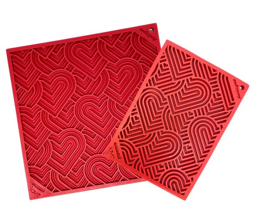 Heart Design Valentine Enrichment Lick Mat - The Localist