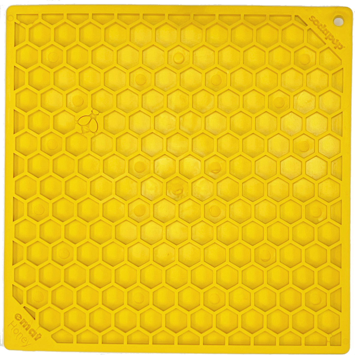 Honeycomb Design Emat Enrichment Licking Mat - Yellow - Larg - The Localist