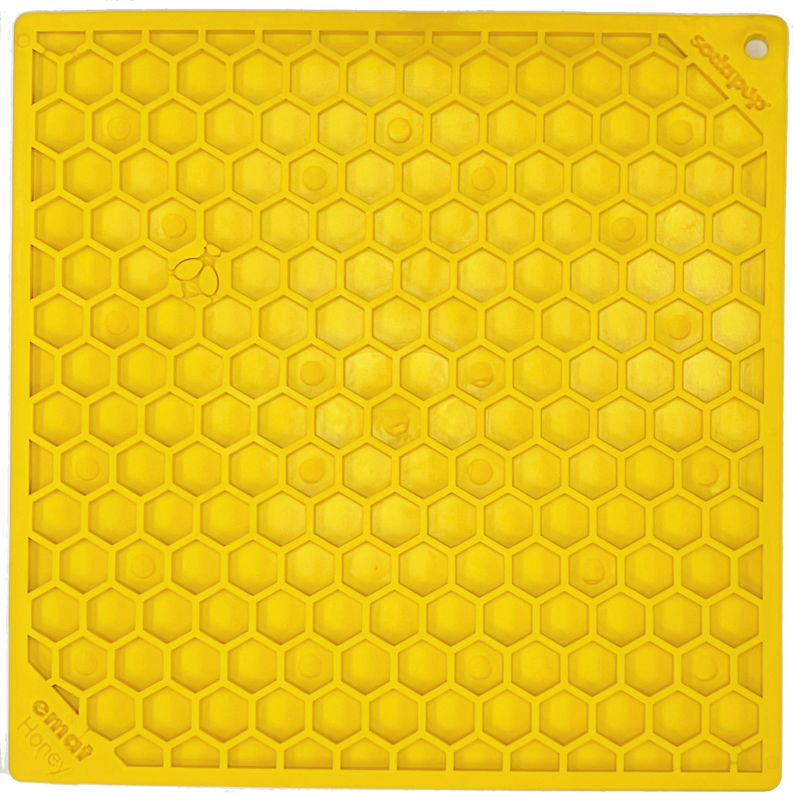 Honeycomb Design Emat Enrichment Licking Mat - Yellow - Larg - The Localist